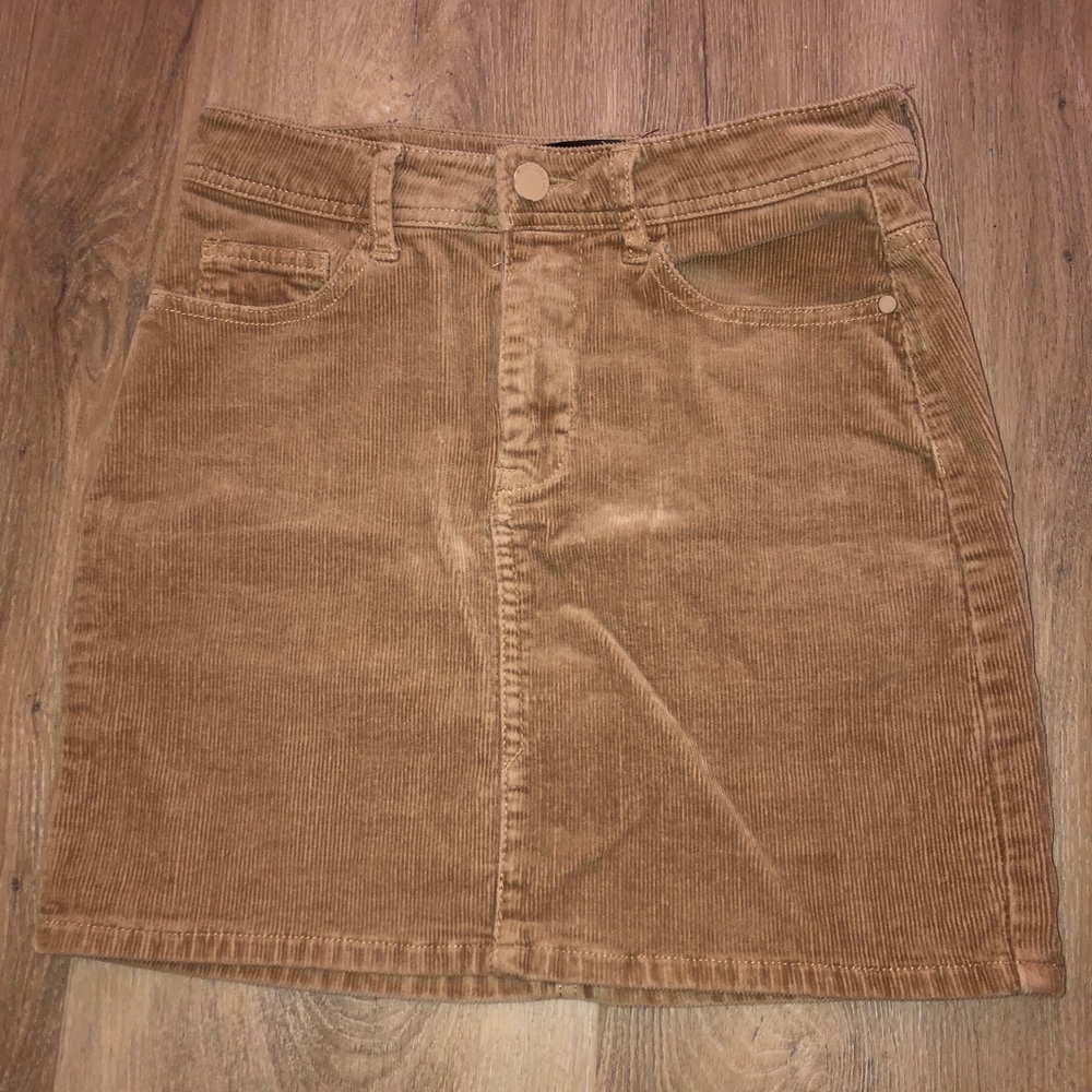 Tan corduroy skirt